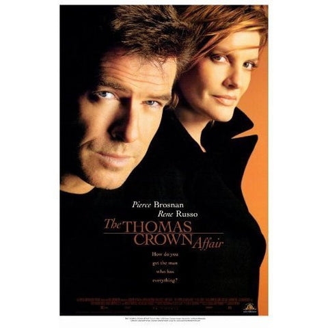 The Thomas Crown Affair Movie Poster 27x40 Used Rene Russo, George Christy, Pierce Brosnan, Paul Simon, Andy Redmond, Gregg Bello, Mimi Weddell, Michael Lombard, Denis Leary, Paul Geoffrey