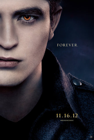 Twilight Breaking Dawn Part 2 – Edward Teaser Movie Poster 27x40 Used Nikki Reed, Christian Camargo, Lee Pace, Wendell Pierce, Ty Olsson, Cameron Bright, Peter Facinelli, Kellan Lutz, JD Pardo, Robert Pattinson, Andrea Powell, Chaske Spencer