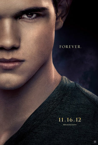 Twilight Breaking Dawn Part 2 – Jacob Teaser Movie Poster 27x40 Used Nikki Reed, Christian Camargo, Lee Pace, Wendell Pierce, Ty Olsson, Cameron Bright, Peter Facinelli, Kellan Lutz, JD Pardo, Robert Pattinson, Andrea Powell, Chaske Spencer