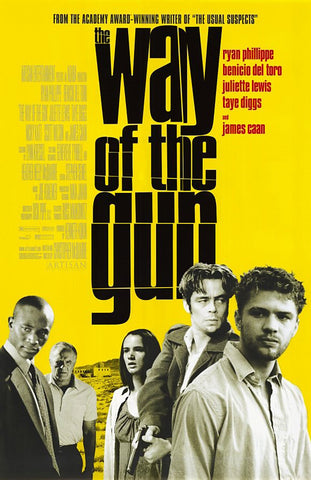 The Way of the Gun Movie Poster 27x40 Used Geoffrey Lewis, Armando Guerrero, Dylan Kussman, Scott Wilson, Juliette Lewis, Kristin Lehman, Benicio Del Toro, Andres Orozco, James Caan, Taye Diggs, Ryan Phillippe