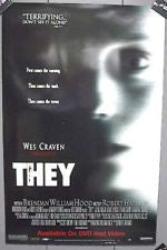 They Movie Poster 27X40 Wes Craven Used