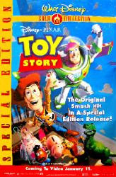 Toy Story Special Edition Movie Poster 27x40 Used Walt Disney Pixar Wallace Shawn, Laurie Metcalf, Tim Allen, Shane Sweet, Jim Varney, Greg Berg, Erik von Detten, Penn Jillette, Don Rickles, Ryan O'Donohue, Phil Proctor, Sarah Freeman, Tom Hanks