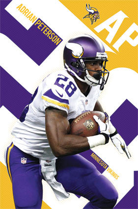 Vikings – A Peterson 13 Poster 22x34 RP2468  UPC017681024683 Sports