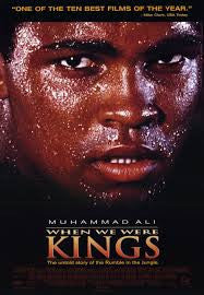 When We Were Kings Movie Poster 27x40 Used Drew Bundini Brown, Miriam Makeba, George Plimpton, The Spinners, Muhammad Ali, Archie Moore, Danny 'Big Black' Rey, Sonny Liston, BB King, Spike Lee, George Foreman