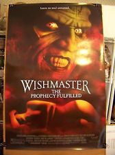 Wishmaster 4: The Prophecy Fulfilled Movie Poster 27x40 Used Mariam Bernstein, John Novak, Tara Spencer-Nairn, Chad Bruce, Kimberly Huie, Aleks Paunovic, Darren Ross, Jennifer Pudavick, Victor Webster, John Benjamin Martin, Jason Thompson