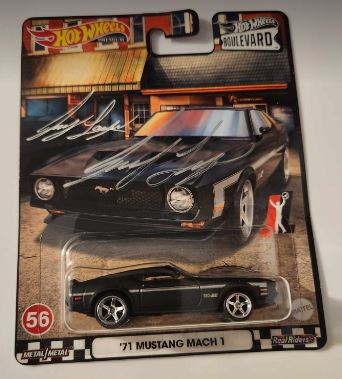 2022 Hot Wheels '71 Mustang Mach 1 Boulevard #56 Signed Joey Logano Autographed