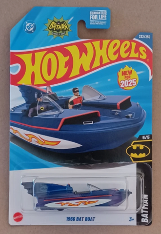 New 2025 Hot Wheels 1966 Bat Boat Batman 5/5 DC 232/250