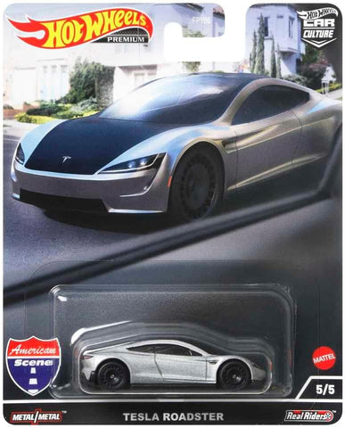 New 2022 Hot Wheels Car Culture American Scene Tesla Roadster