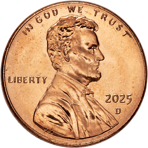New 2025 Lincoln Head Cent Denver Mint Uncirculated Coin
