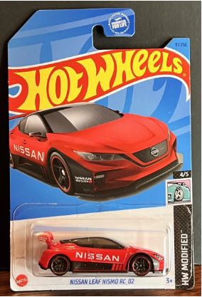 New 2023 Hot Wheels Nissan Leaf Nismo RC_02 Red HW Modified