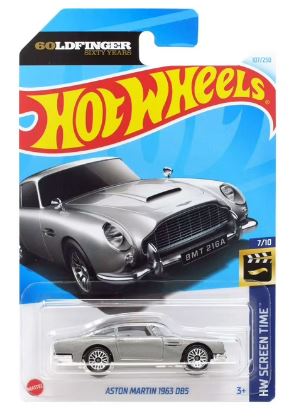 New 2025 Hot Wheels Aston Martin 1963 DB5 HW Screen Time Goldfinger 007