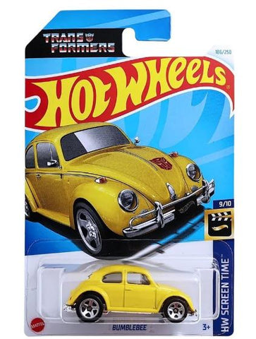 New 2024 Hot Wheels Transformers Bumblebee HW Screen Time Yellow