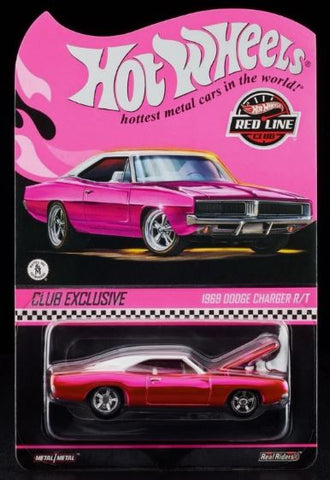 New 2025 Hot Wheels RLC 1969 Dodge Charger R/T Pink