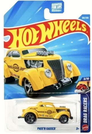 New 2026 Hot Wheels  Pass'N Gasser Drag Racers Yellow 3/10 & 102/250