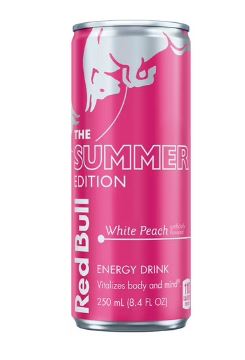 New Red Bull The Summer Edition White Peach Energy Drink 12 Ounce Can