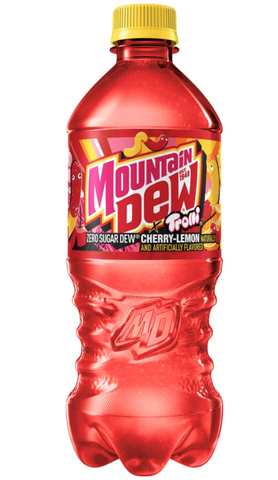 New Mountain Dew Trolli Zero Sugar Soda Pop 20 Ounce Bottle