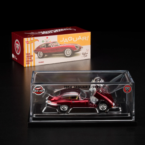 New 2025 Hot Wheels  RLC 1964 Jaguar E-Type Exclusive Mattel Red