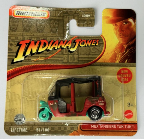 New 2024 Matchbox MBX Tangiers Tuk Tuk Indiana Jones Short Card