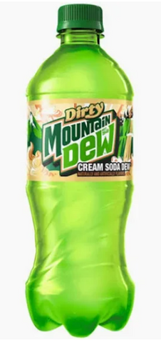 New Mountain Dew Dirty Cream Soda 20 Ounce Bottle