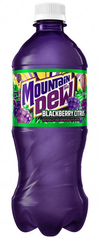 New Mountain Dew Blackberry Citrus 20 Ounce Bottle Casey's Exclusive Flavor