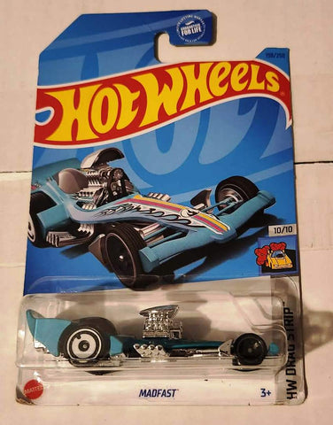 New 2022 Hot Wheels Madfast Treasure Hunt 189/250 & 10/10 HW Drag Strip Damaged