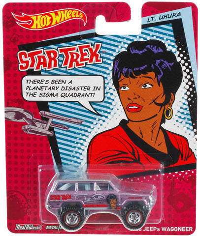 New 2014 Hot Wheels Star Trek Die-Cast Car Uhura 1988 Jeep Wagoneer Truck