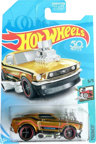 New 2018 Hot Wheels 1968 Tooned Mustang Super Treasure Hunt Car '68