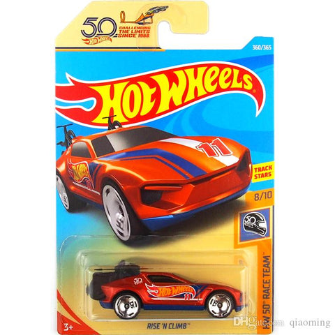 New 2018 Hot Wheels Rise 'N Climb 50th Anniversary Orange Car #11