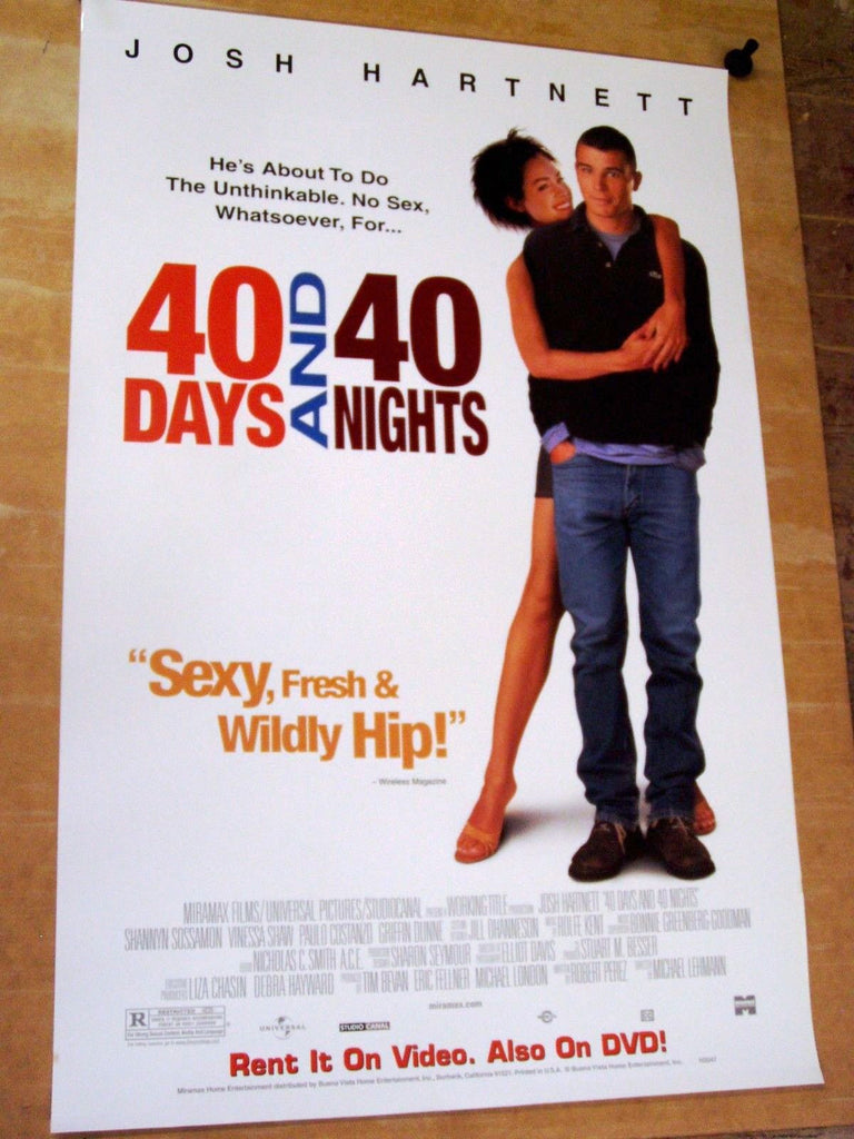 40 Days and 40 Nights Movie Poster 27x40 used Mason