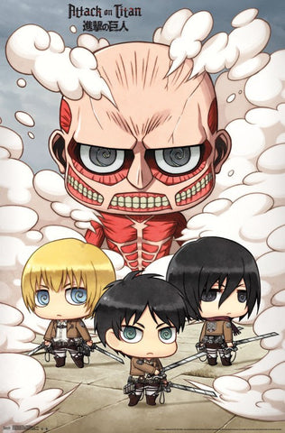 Attack On Titan - Chibi Group Wall Poster 22x34 RP14821 UPC882663048212
