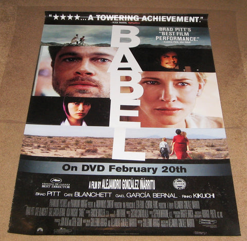 Babel Movie Poster 27x40 Used Brad Pitt