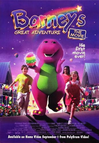 Barney's Great Adventure the Movie, Movie Poster 27x40 Used