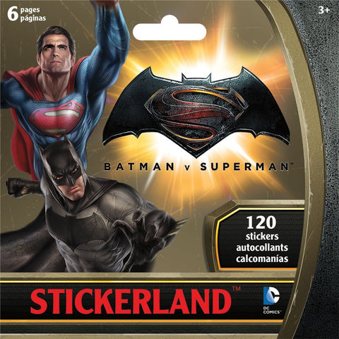 Batman vs. Superman Mini Stickerland Pad 6 page ST2306 UPC042692043125