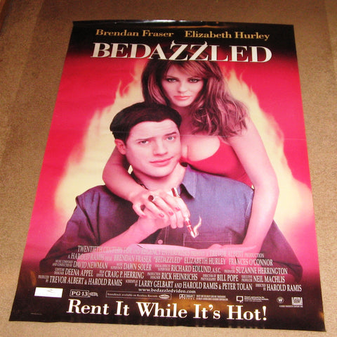 Bedazzled Movie Poster 27x40 Used Brendan Fraser, Elizabeth Hurley