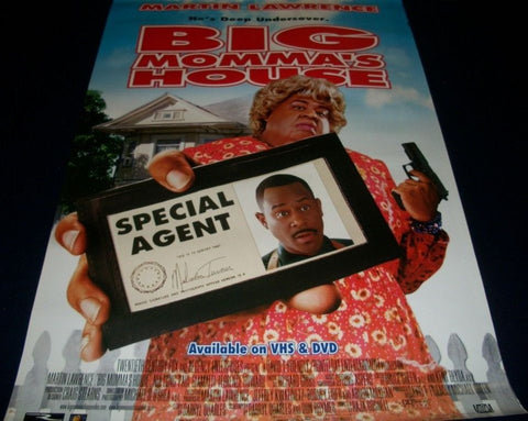 Big Momma's House Movie Poster 27x40 Used Martin Lawrence, Cedric the Entertainer, Nia Long