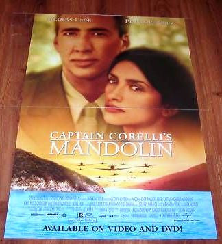 Captain Corelli’s Mandolin Movie Poster 27x40 Used Nicolas Cage