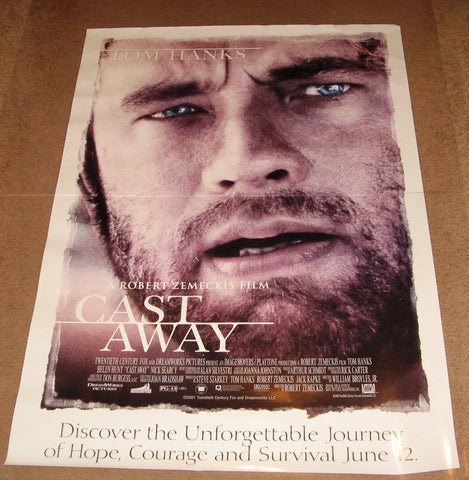 Cast Away Movie Poster 27x40  Used Tom Hanks