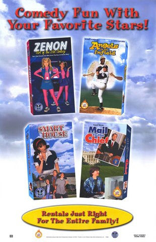 Comedy Fun With Your favorite Stars! Movie Poster 27x40 Used Zenon, Angels in the Infield, Mail to the Chief, and Smart House