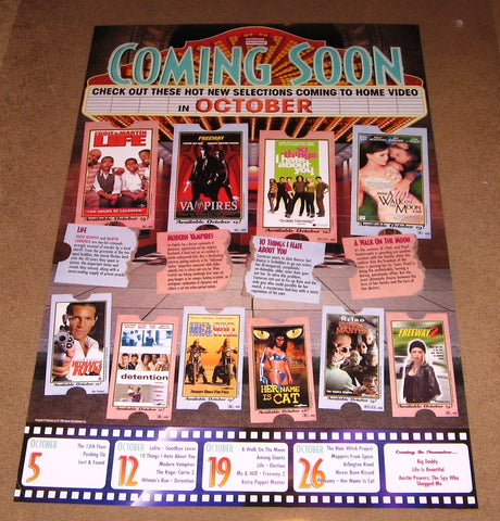 Coming Soon October 1999 Movie Poster 24x36  Used
