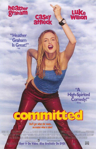 Committed 2000 Movie Poster 27x40 Used Heather Graham, Luke Wilson