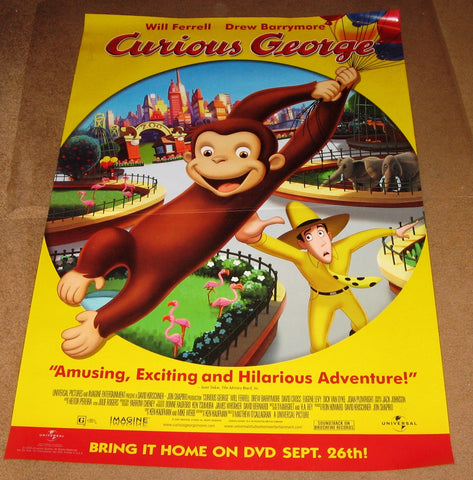Curious George Movie Poster 27x40 Used