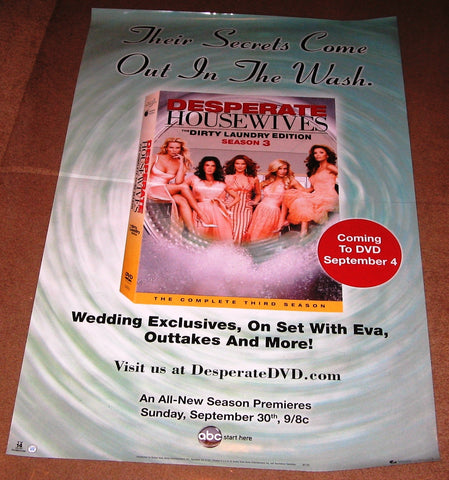 Desperate Housewives the Dirty Laundry Edition Season 3 DVD Poster 27x40 Used