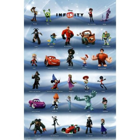 Disney Infinity - Phase 1 Grid Game Poster RP13104 UPC882663031047 22x34