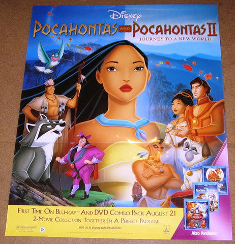 Pocahontas Combo Pack Movie Poster 22x28 Used Disney