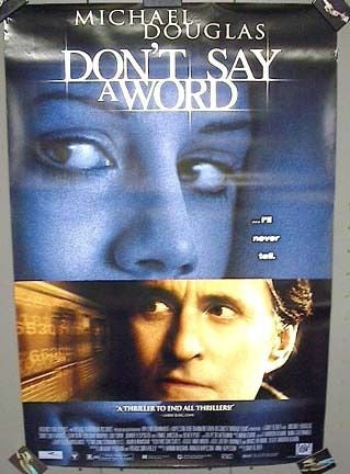 Don’t Say A Word Movie Poster 27x40	 Used Michael Douglas Brittany Murphy