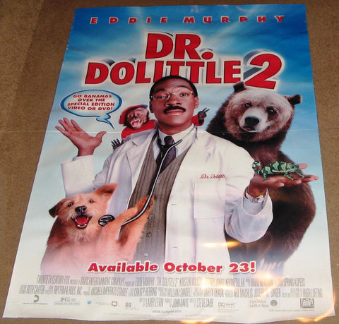 Dr. Dolittle 2 Movie Poster 27x40 Used Eddie Murphy