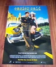 Easier Said Movie Poster 27x40 Used