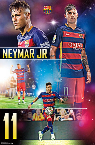 FC Barcelona - Neymar Jr 15 Sports Poster 22x34 RP14486 UPC882663044863