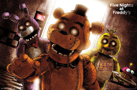 FNAF - Scare Wall Poster 22x34 RP14676 UPC882663046768 Five Nights at Freddy's