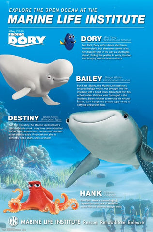 Finding Dory - Group Movie Poster 23x34 RP14106 UPC882663041060 Disney Pixar